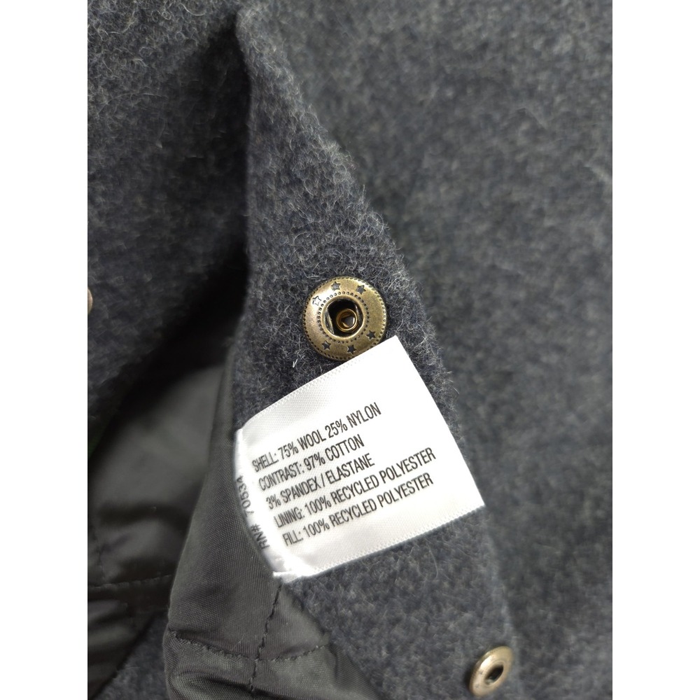 Orvis Wool Coat‎ Mens Large Full Zip Quilt Lined Gray Overcoat - Picture 10 of 10